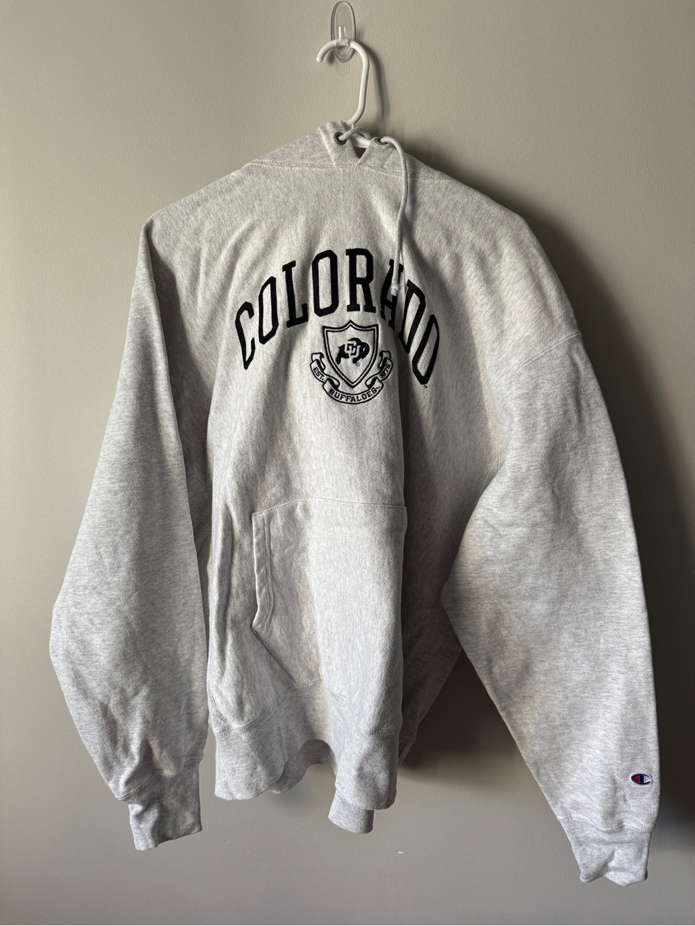 Champion Light Gray CU Boulder Pullover Hoodie